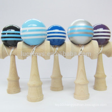 2016 hot selling high quality three lines cheap solid kendama for sale